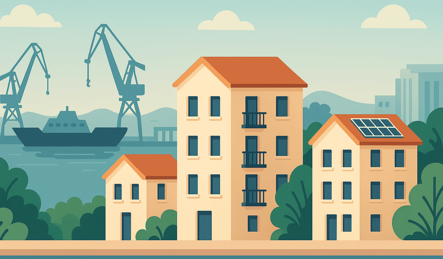 Monfalcone: bilocali riqualificati vicino porto e cantieri – la nuova frontiera del mercato immobiliare nel 2025