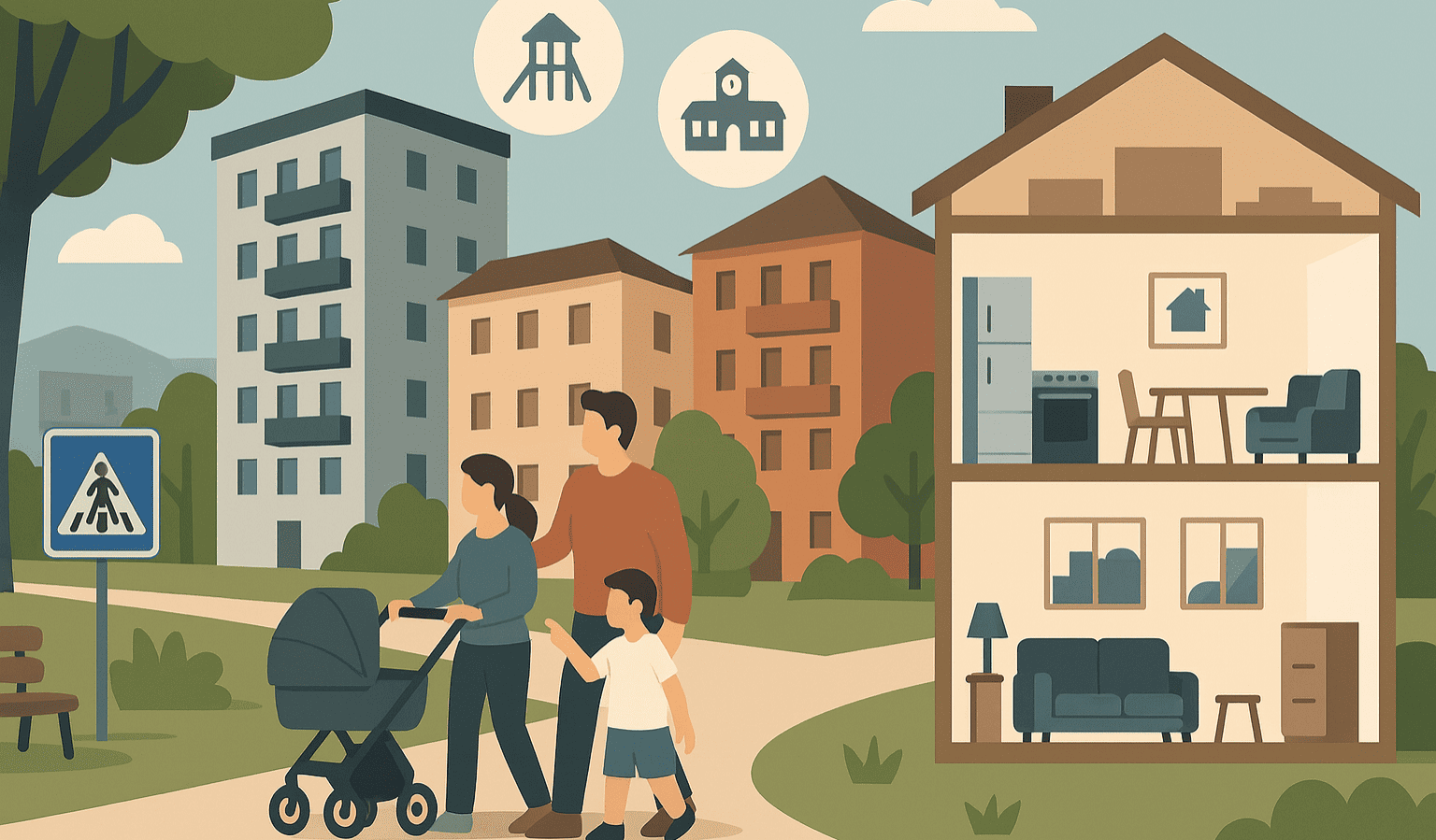 Trilocali per famiglie: le zone migliori di Udine nel 2025